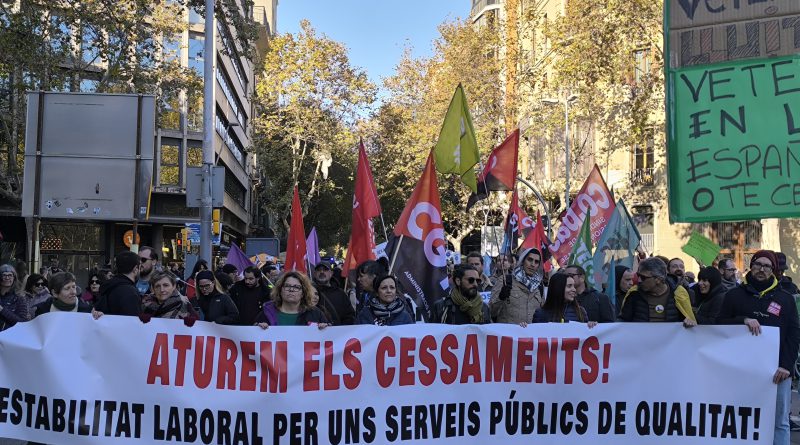 Manifestació aturem els cessaments